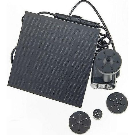 Solare Wasserpumpe für Gartenteiche und Dekorationselemente, ökologischer Springbrunnen, Photovoltaik-Stromversorgung, autarkes Set, für den Außenbereich, einfache Installation. (1/5)