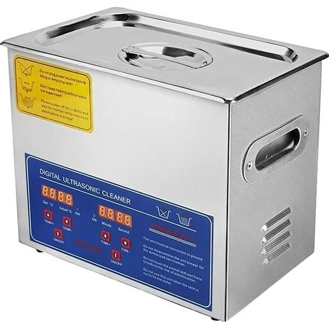 Nettoyeur Ultrasonique, Acier Inoxydable, Nettoyage Ultrasonique Efficace, 3L (1/2)