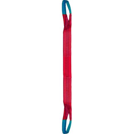 Élingue sangle double 150 mm cmu 5 t rouge boucles repliées lg. 3 m LEVAC - 4822E30