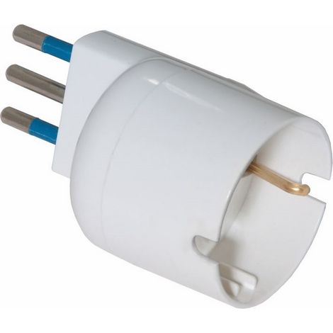 Adattatore Salvaspazio Spina 10A + Presa Schuko 16A Maurer (1/2)