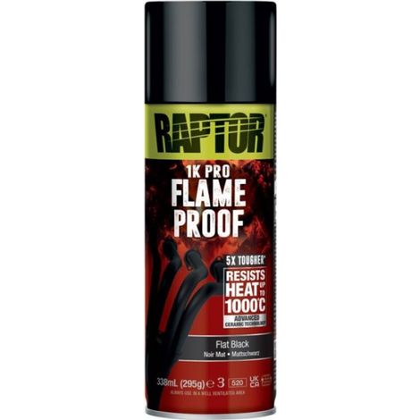 Peinture Ignifuge Haute Température - Jusqu'à 1000°C - Pour Systèmes D'échappement Et Pièces Métalliques - 338 ml (1/2)