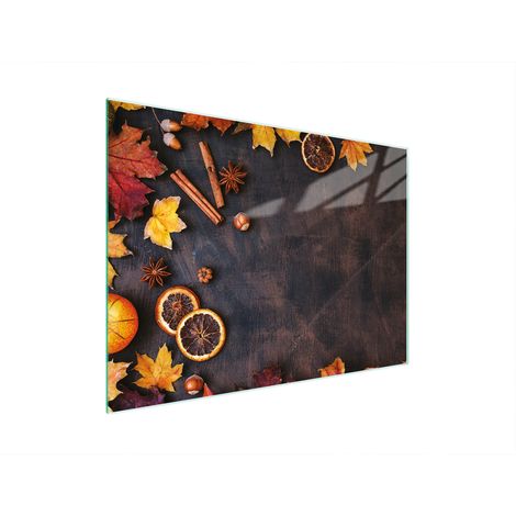 Planche à découper en verre 30x22 feuilles (1/5)