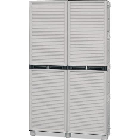Armoire d'extérieur - Meuble de Jardin Gris Clair 100x39x172h cm (1/5)