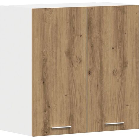 Armario de pared de cocina optimizado de 60 x 31 x 60 cm con gran capacidad de almacenamiento estilo moderno acabado en roble macizo fabricado artesanalmente 020051612 (1/5)