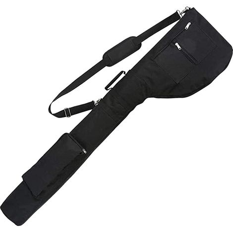 1 Sac de golf, nylon durable, 3 poches zippées, bandoulière rembourrée, pour hommes et femmes