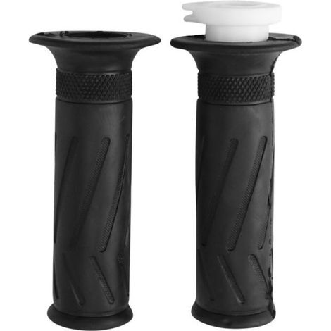 1 Paire Poignée de guidon,Caoutchouc,Noir,Anti-vibration,Pour YZF R1 R6 FZ6 FZ1,FZ8 XJ6 MT09 MT07 XJR400 (1/5)