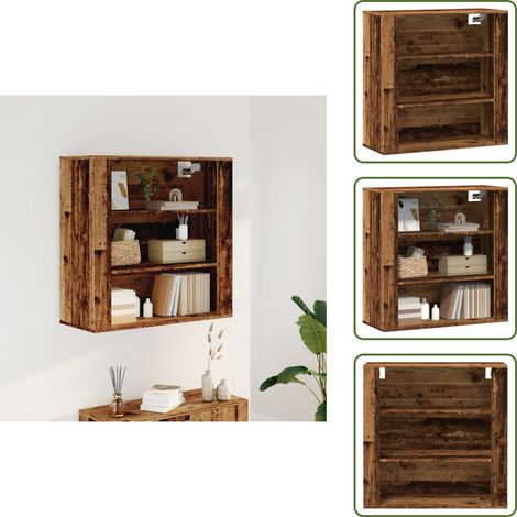 vidaXL Wandschrank Altholz-Optik 80x33x80 cm Holzwerkstoff (1/5)