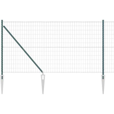 Maison Exclusive - Schweißdrahtzaun mit Spikes 25 x 1,2 m (B x H)