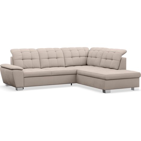 Selsey Jamaal - Ecksofa mit Schlaffunktion und Stauraum, rechtsseitig, beige (1/5)