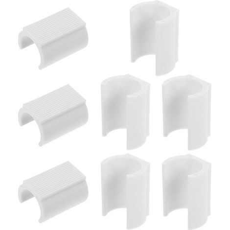 MERRYHAPY Lot de 8 protège-pieds chaise en plastique blanc, (1/5)
