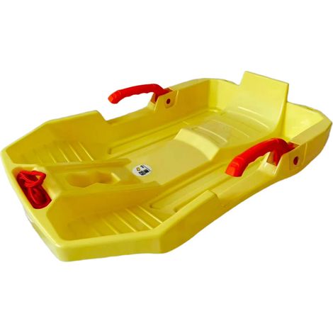 Aga Kinder Schlitten  DS498 Gelb, Hochwertige Kinderschlitten aus Kunststoff, stabile und schöne Schlitten für Kinder