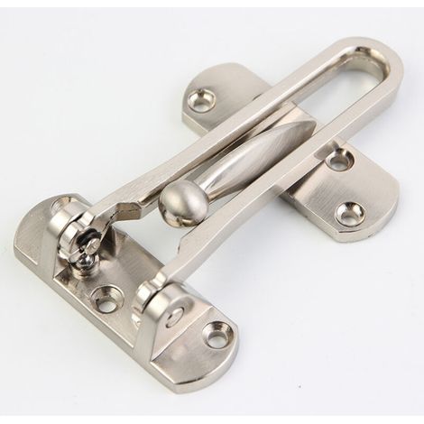 2Pack Entrebailleur de Sécurité Porte Acier Fenêtre Garde Verrou Porte d'Entrée Sans Chaîne Loquet de Verrouillage Pour Fenêtre Porte, Empêche l'Entrée Par Effraction