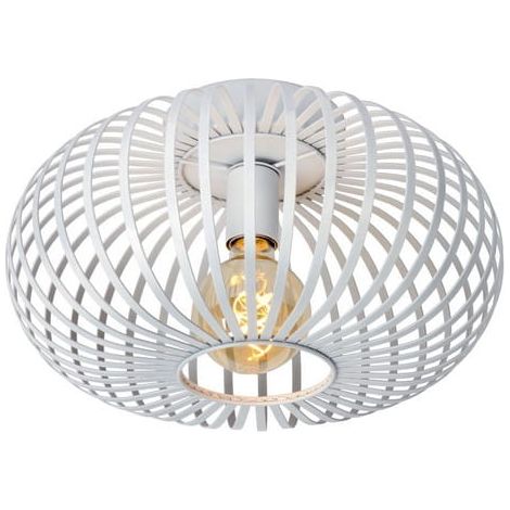 Plafoniera Lucide Manuela bianca metallo 40 cm E27 60W (1/5)