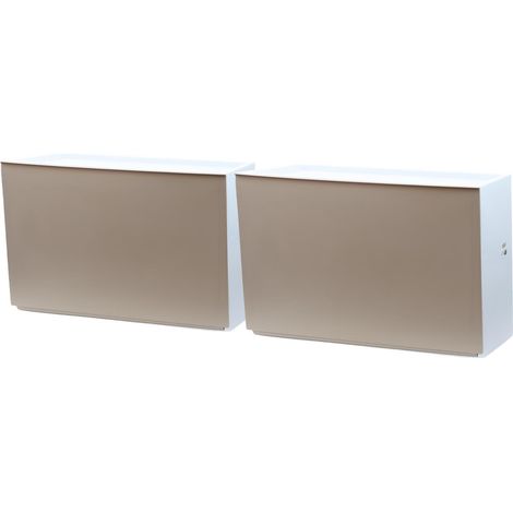 SET 2 SCARPIERE IN PROPILENE 51 X 17 X H39 CM COMPONIBILI IMPILABILI TORTORA (1/5)