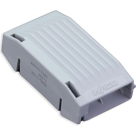 207-1372  WAGO Gelbox per 221 Inline  Protezione dall'umidità  Certificato IPX8  Grigio, alloggiamento senza etichetta  Piccolo  [Scatola da 4 pezzi] (1/5)
