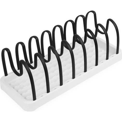 Organisateur Cuisine, Rangement Couvercle Casserole, Porte casseroles Support de Rangement pour Couvercle de Casserole, Plaques de Cuisson, Ustensiles (1/5)