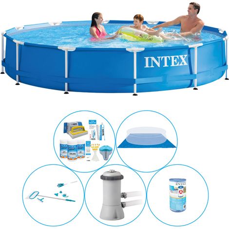 Intex Piscine Tubulaire Ronde - 366x76 cm - 5-pièces S21028 (1/5)