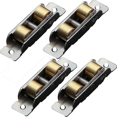 4 Stück Push-Pull-Fensterrolle, Balance-Einstellung, flaches Eckrad, Doppelrad, Schiebetüren, Fensterrolle (1/5)