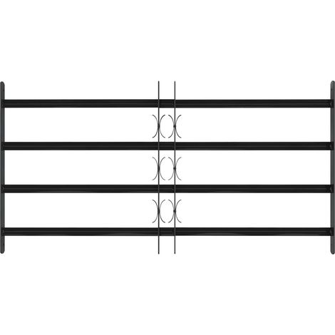 vidaXL Window Grille 115 x 60 cm Powder-Coated Steel Black