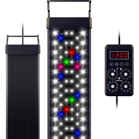 Éclairage d'aquarium LED IP68 avec synchronisation en temps réel à un bouton et fonction mémoire, 6 rangées, lampe intelligente pour aquarium, spectre complet 24h/24, 7j/7, programmable, 9 (1/5)