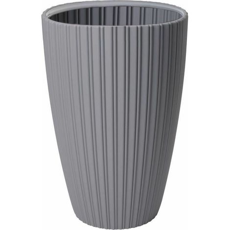 Vaso da fiori - GARDEN ID - Elegante - 40 x 58 cm - Per giardini, balconi o interni - Grigio chiaro (1/4)