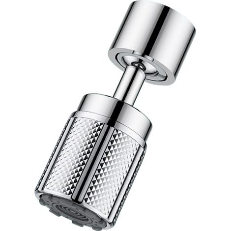 Embout Robinet Cuisine Chromé 360°, Economiseur d'eau pour robinet à 3 modes de pulvérisation, 6 adaptateurs pour robinets (1/5)