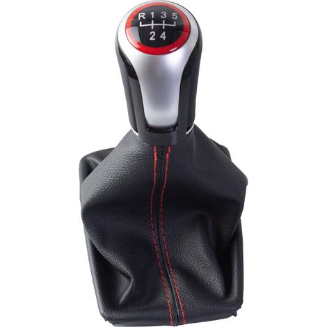 Housse anti-poussière pour pommeau de levier de vitesses manuel Audi A4, version améliorée, rouge, pour boîte 5 vitesses (R13524) - un paquet (1/4)