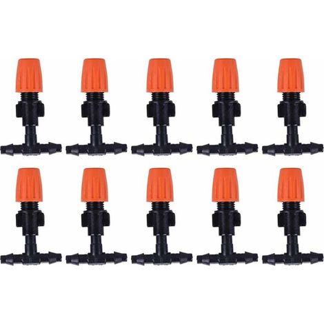 10 Misting Nozzles for Drip Irrigation, Sprinkler Head Atomizer, Sprinkler Spray,Micro Drip Irrigation Drippers Sprinkler Kits Sprinkler Heads (1/5)