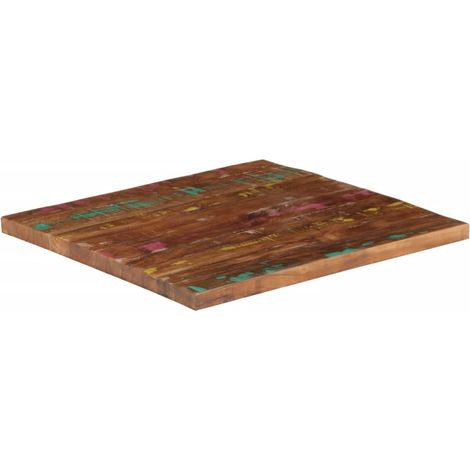 Dessus de table  Dessus de bureau  Plateau de table 70x70x1,5 cm carré bois massif de récupération