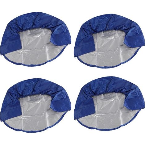 Couvre-pneus de roue de 32 pouces, 4 pièces, housses de protection pour camping-car, camion, voiture, camping-car, remorque, bleu (1/5)
