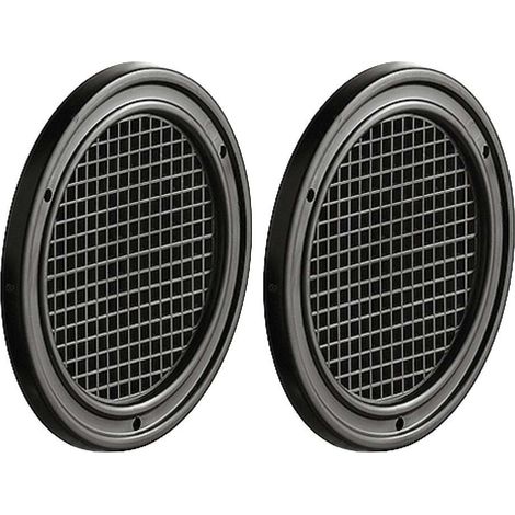 Cyclingcolors – Lot de 2 grilles d'aération rondes 50mm – Cache perforé en plastique – Installation à encastrer pour ventilation plafond ou mur