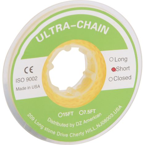 Chaîne élastique orthodontique, élastiques dentaires jaunes, outil d'orthodontie, accessoires fournitures dentaires, lot de bandes caoutchouc. (1/5)