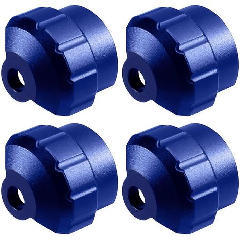 Set mit 4 blauen, stoßdämpfenden Metallprotektoren für RC-Autos (1/5)