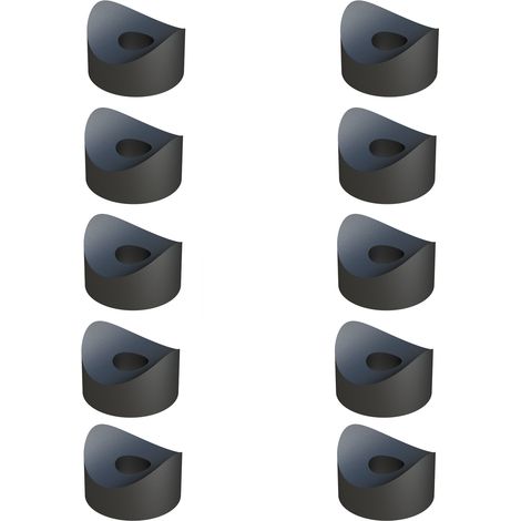 Cyclingcolors – Lot de 10 entretoises en plastique PE concaves D = 17mm d = 6mm L = 5mm – Support tube et axe – Pour applications techniques