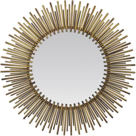 Miroir soleil métal doré 80cm (1/2)