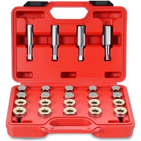 64pcs Oil Drain Plug Repair Kit Thread and Tap M13 M15 M17 M20 M22 x 1.5 for Oil Pan (1/5)