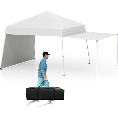 CASART 14 x 9.2 FT Pop up Canopy Tent Easy Setup Outdoor Sun Shelter-White (1/5)