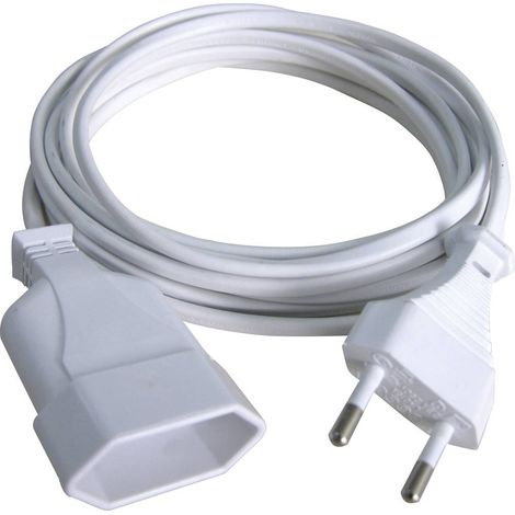 GAO 145601098 Alimentazione Prolunga Bianco 2.00 m H03VVH2-F 2X 0,75 mm²