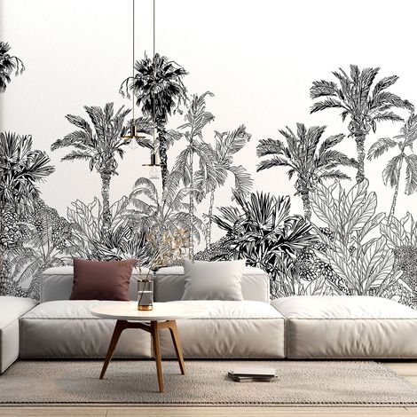 Papier peint panoramique - Forêt tropicale - 130 cm x 91 cm (1/4)