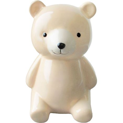 Tirelire ourson en céramique beige (1/3)