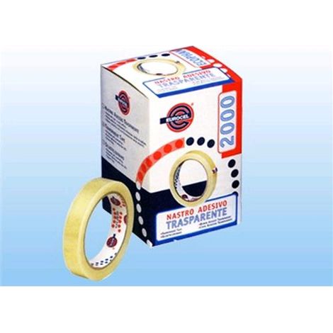 Nastro adesivo trasparente in rotoli cm.1,5x66mt Conf. 10 Pz