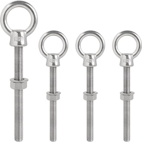 4 Pièces Boulons à Œil M12 x 120mm Anneaux de Levage (1/5)