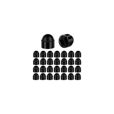 Cache-écrous M5 pour clé de 8 Anthracite 30 pcs capuchons de protection pour vis Cache-vis noir (1/5)