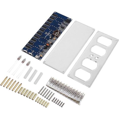 12-Zoll-Digitaluhr-Bausatz (PCBA) mit 12 Digitalröhren, LED-Streifen und Schrauben