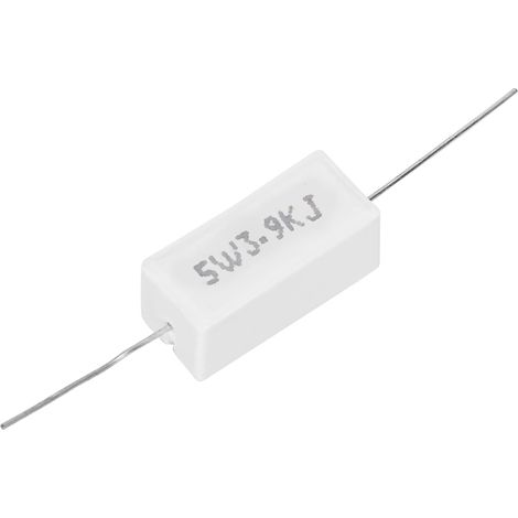 10 Stück Zementwiderstand, Leistungswiderstand, Genauigkeit ±5%, elektronische Bauteile, 5W (3,9kΩ) (1/5)