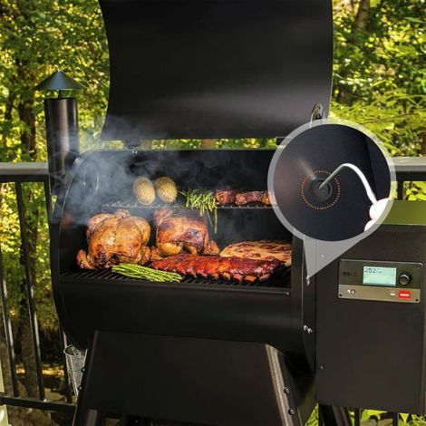 Passe-Sonde - Silicone Haute Température - Pour Barbecue À Granulés Et Fumoir - Rond Noir - Lot De 2 (1/5)