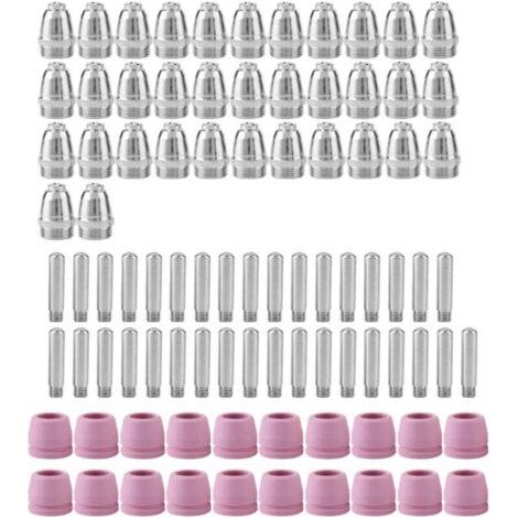 90x Kit de consommables pour torche de découpe au plasma Buses d'électrodes Coupes (1/4)