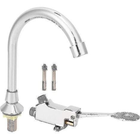 Foot Pedal Faucet Bathroom Sink Faucet Set Medical Laboratory Foot Pedal Sink Faucet Kit Accessories - Ssxjv (1/2)