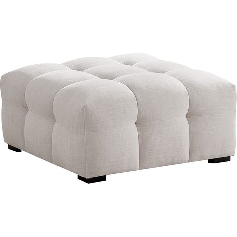 Pouf in Tessuto chiné Beige - DILOME di PASCAL MORABITO