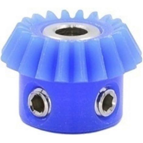 Pignon conique nylon bleu 1pc rapport 1:2 modules 08/1 angle 90° alésage 4mm transmission direction engrenage à onglet (1/5)